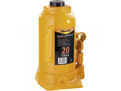 Домкрат гидравлический бутылочный, 20 т, h подъема 250-470 мм// SPARTA