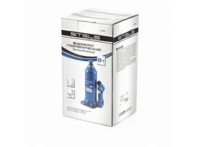 Домкрат гидравлический бутылочный, 8 т, h подъема 222-447 мм Stels от STELS Домкрат гидравлический бутылочный, 8 т, h подъема 222-447 мм Stels