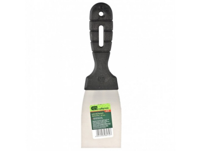 Шпательная лопатка из нержавеющей стали, 60 мм, пластмассовая ручка Сибртех