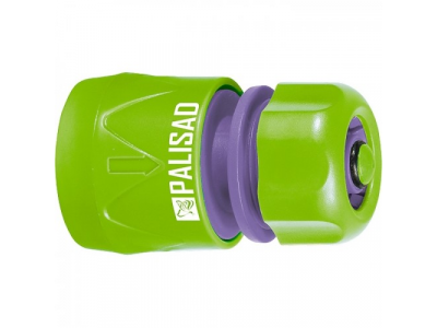 Соединитель пластмассовый быстросъемный для шланга 1/2", аквастоп// PALISAD от PALISAD Соединитель пластмассовый быстросъемный для шланга 1/2", аквастоп// PALISAD