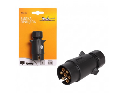 Вилка прицепа 7 контактов пластик