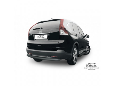 Защита заднего бампера Arbori d76 радиусная черная HONDA CR-V 2012- от ARBORI Защита заднего бампера Arbori d76 радиусная черная HONDA CR-V 2012-