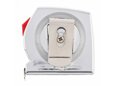 Рулетка Chrom, 2 м x 13 мм, хромированный корпус// MATRIX