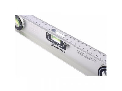 Уровень алюминиевый "Рельс", 400 мм, 3 глазка (1 поворотный)// MATRIX