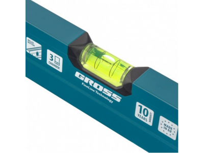 Уровень алюминиевый, 800 мм, 1 рукоятка, фрезеровка, 3 глазка, Prazision Gross от GROSS Уровень алюминиевый, 800 мм, 1 рукоятка, фрезеровка, 3 глазка, Prazision Gross