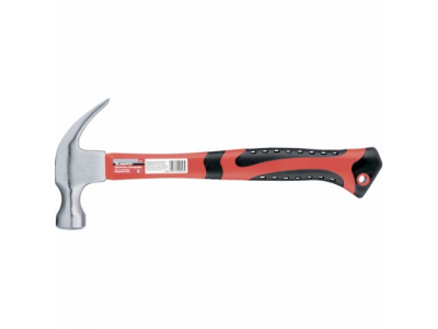 Молоток-гвоздодер, 450 г, боек 27 мм, фибергласовая обрезиненная рукоятка// MATRIX