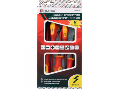 SDIS6CP Набор отверток стержневых диэлектрических, 6 предметов