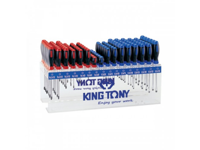 Стенд со стандартными отвертками, серии 1421, 1422, 96 предметов, KING TONY