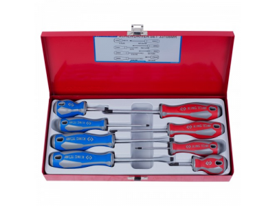 Набор отверток в металлическом кейсе, 8 предметов, KING TONY от KING TONY Набор отверток в металлическом кейсе, 8 предметов, KING TONY