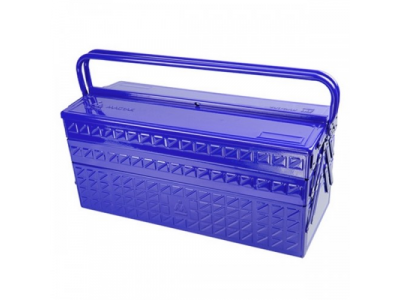 Ящик инструментальный раскладной, 5 отсеков, синий