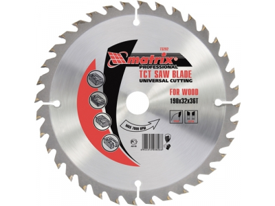 Пильный диск по дереву, 250 х 32мм, 48 зубьев MATRIX Professional от MATRIX Пильный диск по дереву, 250 х 32мм, 48 зубьев MATRIX Professional