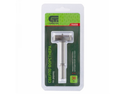 Сверло Форстнера по дереву, 38 мм., цилиндрический хвостовик СИБРТЕХ от СИБРТЕХ Сверло Форстнера по дереву, 38 мм., цилиндрический хвостовик СИБРТЕХ