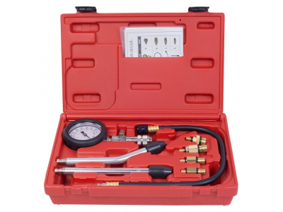 Компрессометр бензиновый, 0-20 атм, кейс, 8 предметов, МАСТАК