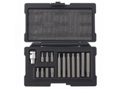 Набор бит HEX, хвостовик-шестигранник 1/2'', CrV,10 мм, 15 предм.// STELS