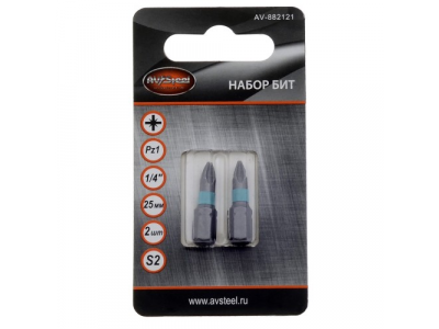 биты PZ1 25мм от AV STEEL биты PZ1 25мм