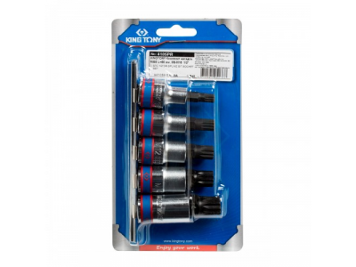 Набор торцевых насадок 1/2", SPLINE, М8-М16, 5 предметов, KING TONY