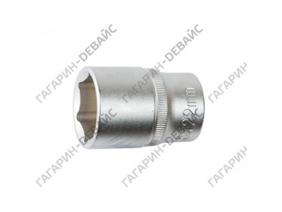 Головка торцевая "APELAS" CS-4SK22CB 1/2"DR 6-гранник, хром-ванадий, 22 мм