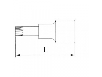 Головка торцевая с вставкой spline 1/2" M16 L=55мм