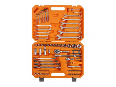 Набор инструментов универсальный 76 предметов + фонарь, пласт.кейс от Airline Набор инструментов универсальный 76 предметов + фонарь, пласт.кейс