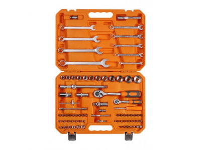 Набор инструментов универсальный 82 предметов + фонарь, пласт.кейс от Airline Набор инструментов универсальный 82 предметов + фонарь, пласт.кейс