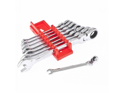 Набор ключей комбинированных, трещеточных шарнирных 8штук Matrix от MATRIX Набор ключей комбинированных, трещеточных шарнирных 8штук Matrix