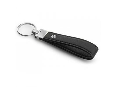 Брелок Volkswagen Metall Key Chain Leather Black