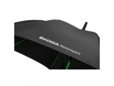 Зонт-трость Skoda Motorsport Umbrella Black/Green от VAG Зонт-трость Skoda Motorsport Umbrella Black/Green