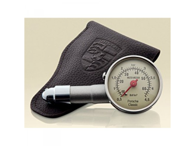 Манометр Porsche Classic в кожаном футляре, артикул 91172220200 от VAG Манометр Porsche Classic в кожаном футляре, артикул 91172220200