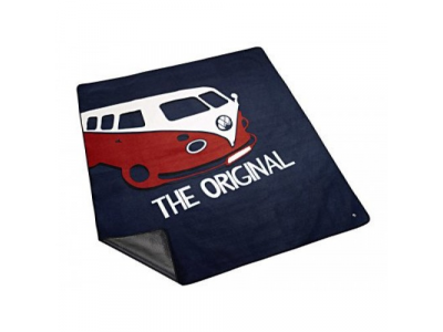 Покрывало для пикника Volkswagen T1 Bulli Fleece Blanket, Blue, артикул 7E0084509 от VAG Покрывало для пикника Volkswagen T1 Bulli Fleece Blanket, Blue, артикул 7E0084509