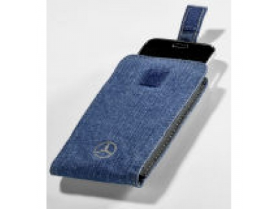 Чехол для смартфона Mercedes-Benz Smartphone Sleeve Trucker, Jeans Blue от Mercedes Чехол для смартфона Mercedes-Benz Smartphone Sleeve Trucker, Jeans Blue