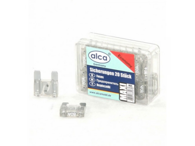 Предохранитель флажковый макси 80A в пластиковой коробке (20 шт) от ALCA Предохранитель флажковый макси 80A в пластиковой коробке (20 шт)
