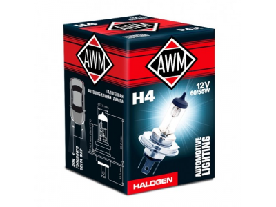 Лампа галогенная AWM H4 12V 60/55 W (P43T) от AWM Лампа галогенная AWM H4 12V 60/55 W (P43T)