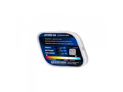 Галогенные лампы Optima Astero H4 +80% White 5000K от OPTIMA Галогенные лампы Optima Astero H4 +80% White 5000K