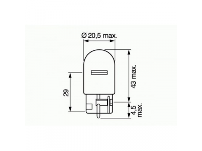 Лампа W21W 12V галоген от LEDO Лампа W21W 12V галоген