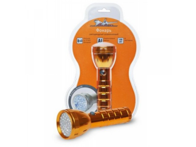 Фонарь на батарейках "AIRLINE" аллюминиевый LEDx41 от Airline Фонарь на батарейках "AIRLINE" аллюминиевый LEDx41